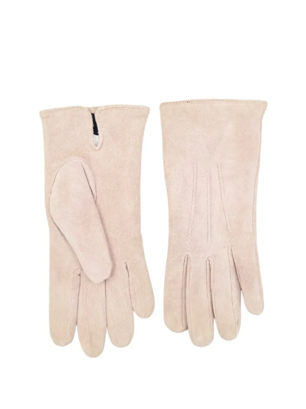 Isotoner Women's Blush / Nude Pink Genuine Leather Suede Driving Gloves
